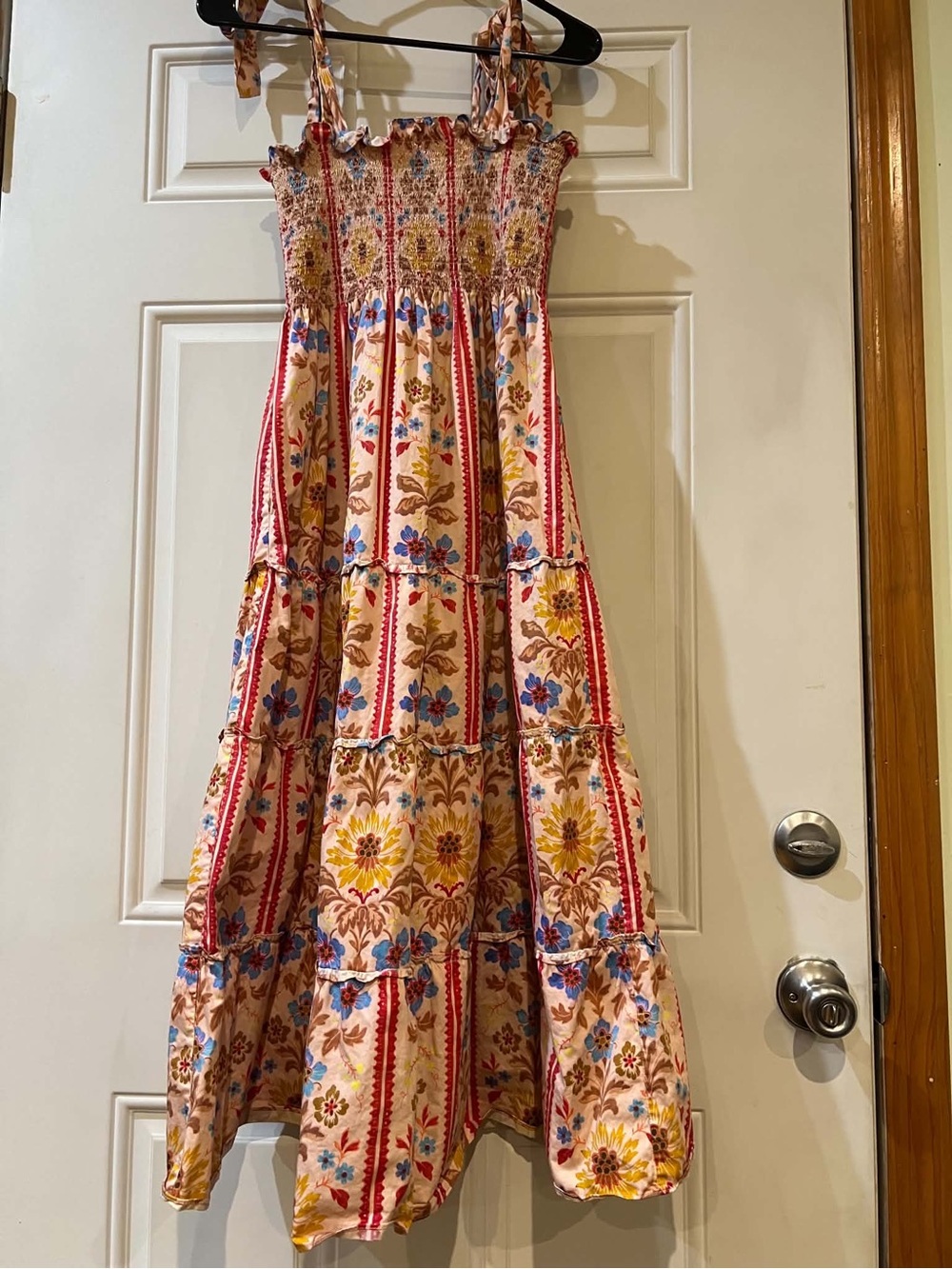 Hill House The Nap Dress Floral Tiered Smocked Sundress Size Large